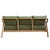 Outdoor Teak & Fern Green Sofa For Sale - Image 11 of 13