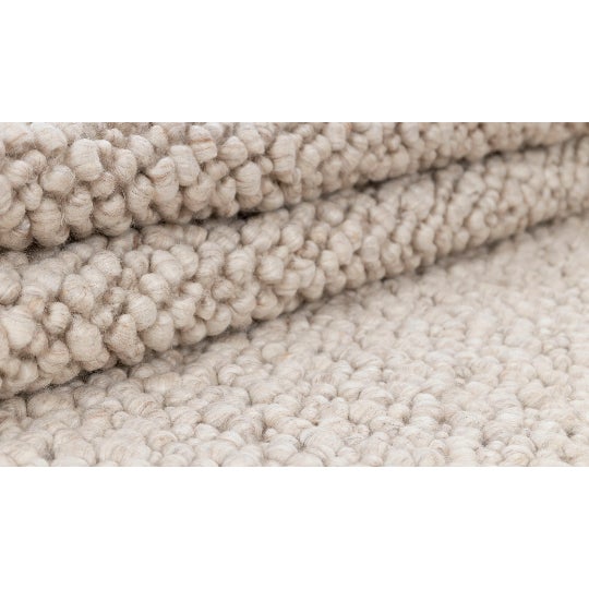 Chunky Wool Felted Nordic Flatweave Rug in Ivory and Cream, 9x12 Ft. For Sale - Image 9 of 12