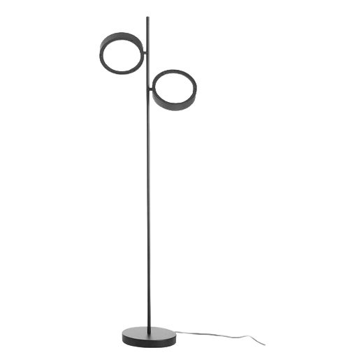 Matt Black Berlin 323 Floor Lamp with Glass by Christophe Pillet for Oluce For Sale