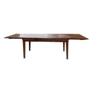 Antique Farm Table in Oak with Extensions For Sale