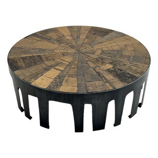 Brutalist Belgian Coffee Table by Jules Dewaele for Pia Manu, Belgium, 1960s For Sale