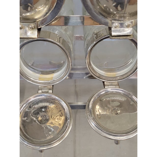 Metal Antique 1920s Argentinian Vendosolo 18 Canister Candy Store Display (Caramelera) For Sale - Image 7 of 18