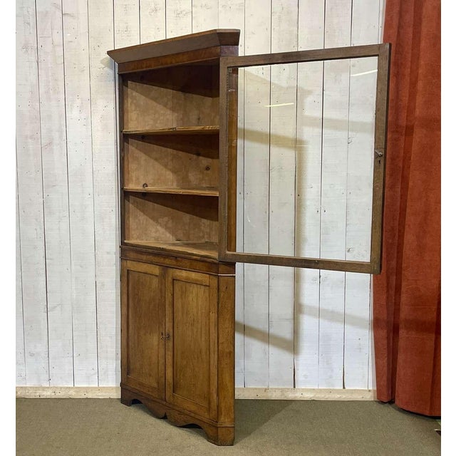 19th Century English Corner Cabinet in Oak, Mahogany, and Fir For Sale - Image 10 of 13