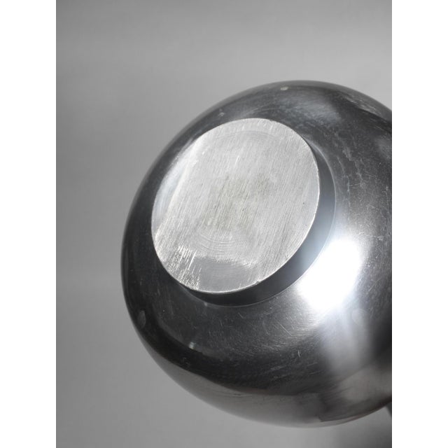 Postmodern Teardrop Tall Vase in Polished Aluminum, 1980 For Sale - Image 3 of 5