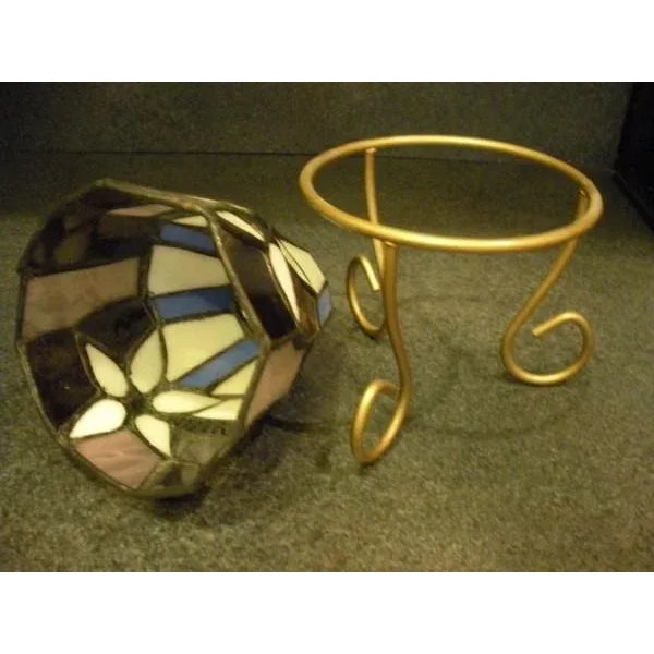 Stained Glass Holder for Plants / Candles / Candy / Soap Etc - $200 Value Artisan Made. This stained glass container is...