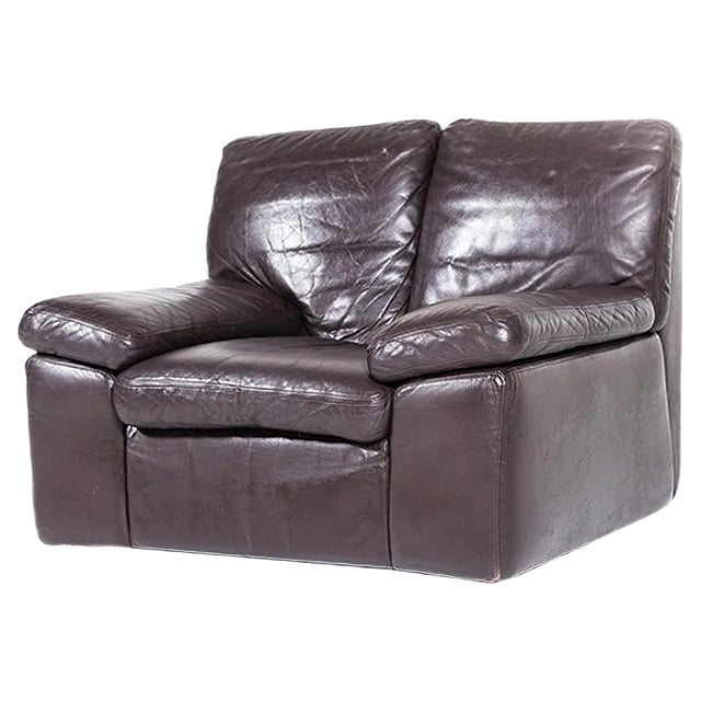 Italian Leather Bonheur Lounge Chair by Titiana Ammannati & Giampiero Vitelli for Brunati, 1970s For Sale