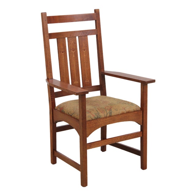 Stickley Mission Oak Harvey Ellis Armchair For Sale