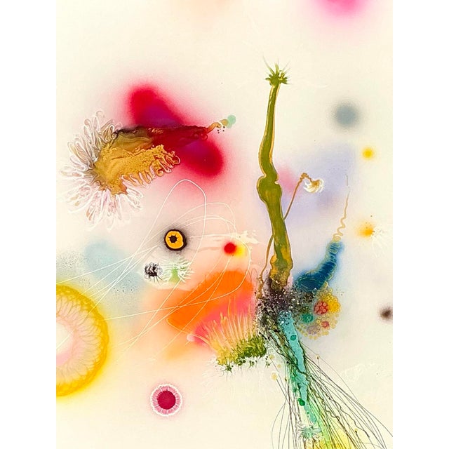 Vintage Thierry Feuz “Psychotropical Senithal” Original Abstract Oil on Canvas For Sale - Image 11 of 12