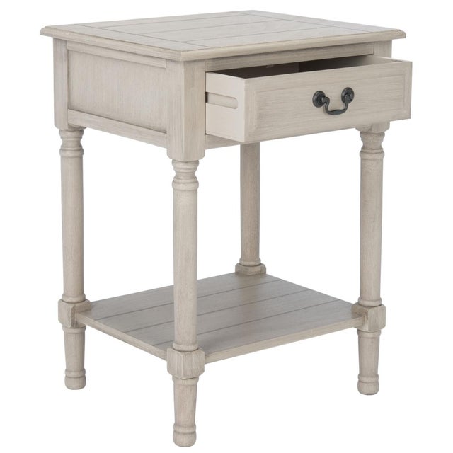 Whitney 1 Drawer Accent Table in Greige For Sale - Image 10 of 11
