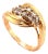 14 Karat Yellow Gold Freeform Diamond Cluster Ring 0.50 TDW, Size 5.5 For Sale