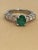 2010s Natural 1.25 Carat Oval Cut Emerald & 0.90 Carat Diamond Ring Platinum For Sale - Image 5 of 18