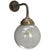 Cast Iron & Brass wall light Grey smoked air bubble glass globe diameter cast iron wall piece: 10.5 cm / 4”, 2 holes to...