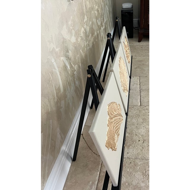 Gold & Beige Seashell Collection, Designed by Cheryl P. Kohloff Dimensions: 11” x 14” Unframed Canvas Color Palette:...