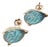 Natural Topaz Stud Earrings 14k W Gold 12.50 Cts Certified For Sale