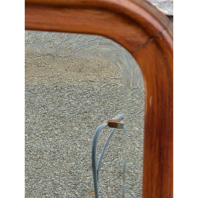 920 Walnut Rectangular Wall Beveled Edge Mirror. For Sale - Image 13 of 17