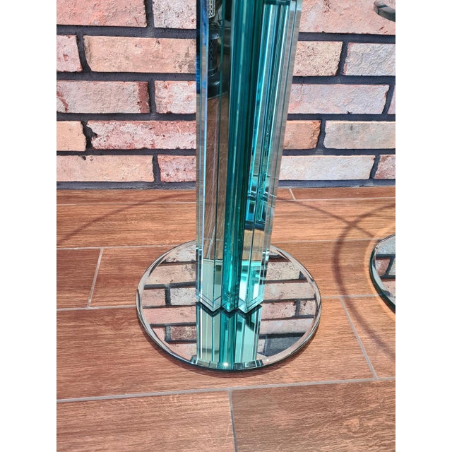 Glass Side Tables by Luigi Massoni for Gallotti & Radice, Italy, 1970s, Set of 2 For Sale - Image 4 of 14