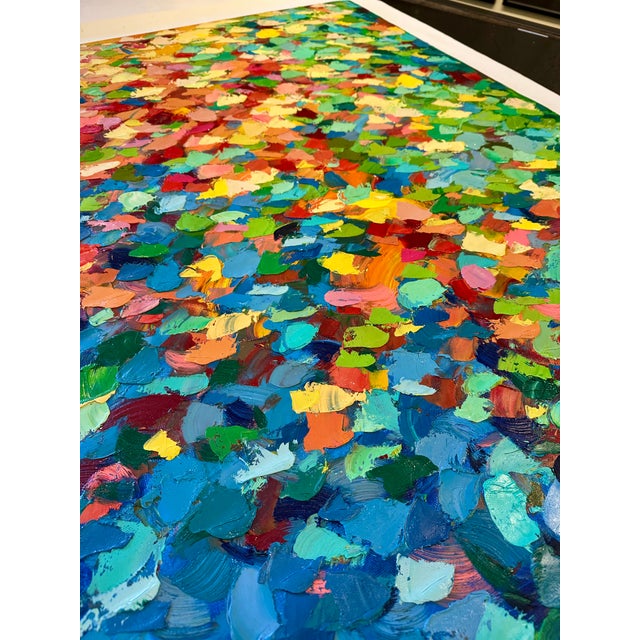 Abstract Painting on Canvas – Textured Palette Style – Unstretched 36 X 48 Large Modern by Ryan C. For Sale - Image 6 of 7