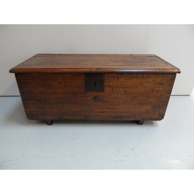 Antique Dutch Wood Chest For Sale - Image 5 of 12