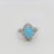 Contemporary Turquoise and White Diamond Ring in Platinum, size 5.25 For Sale - Image 3 of 8