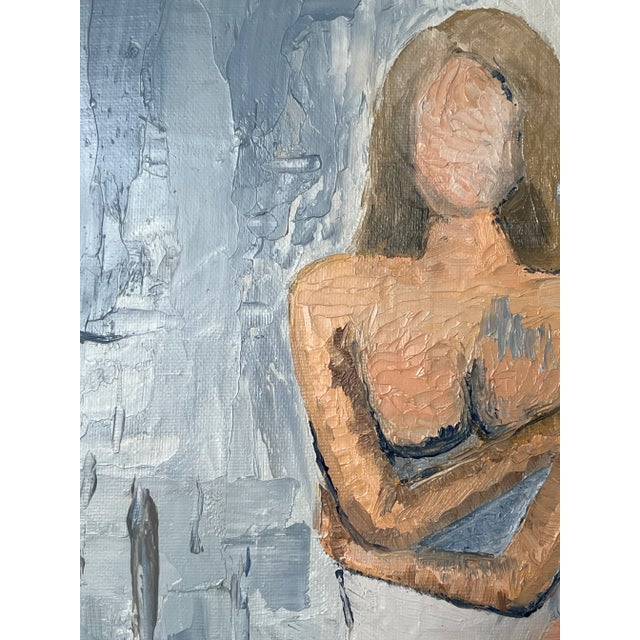 Paint “Ocean Muse,” Abstract Figurative Original Oil Painting by Mai-Lis Bahr For Sale - Image 7 of 8