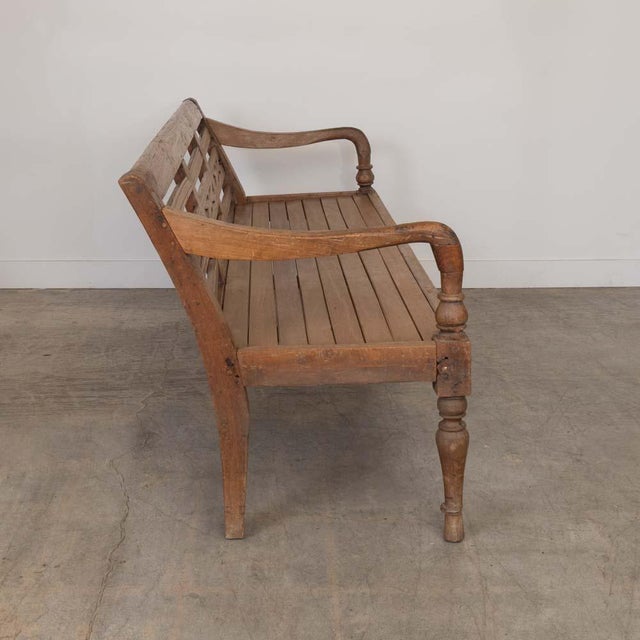 Wood 1920s Provincial French Carved Wood Bench For Sale - Image 7 of 18