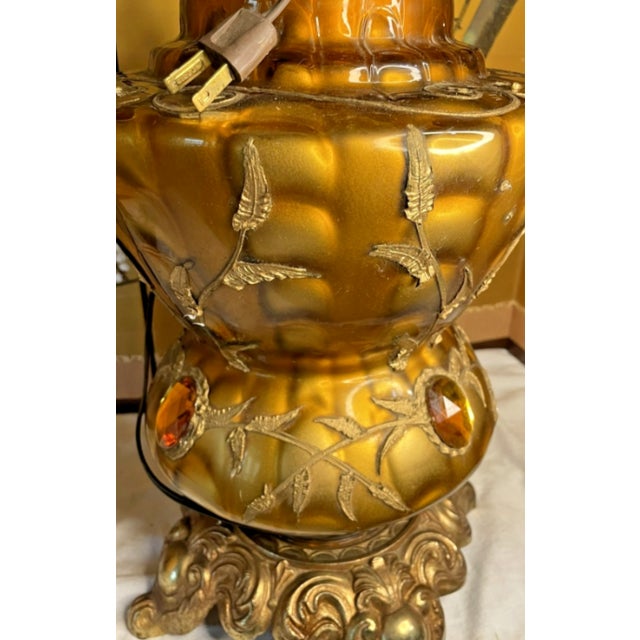 A Pair of Vintage Capri Lamps With Original Shades For Sale - Image 4 of 8