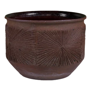 David Cressey & Robert Maxwell Stoneware “Sunburst” Bowl Planter for Earthgender