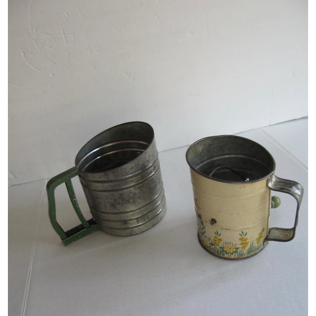 Yellow Vintage Flour Sifters- a Pair For Sale - Image 8 of 8