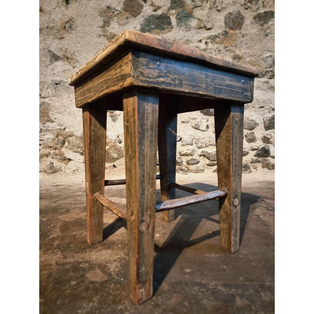 French Workshop Stool, 1900s For Sale - Image 6 of 14