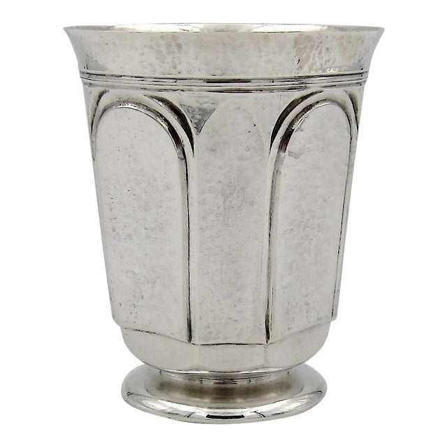 Sterling Silver Arts & Crafts Tumbler Julep Cup by Marie Zimmermann For Sale