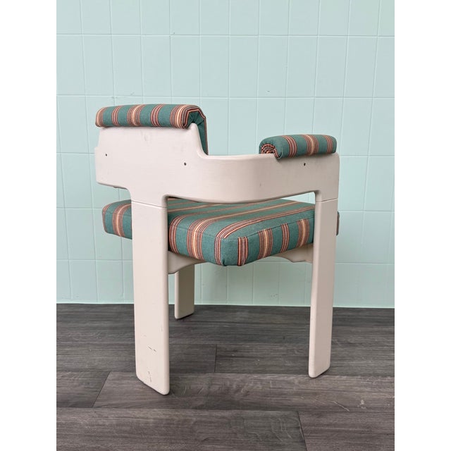 Vintage Lounge Chair in Wood and Fabric, 1970s For Sale - Image 4 of 10