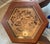 Coffee Chinese Carved Hexagonal End Table Cabinet With Glass Top For Sale - Image 8 of 9