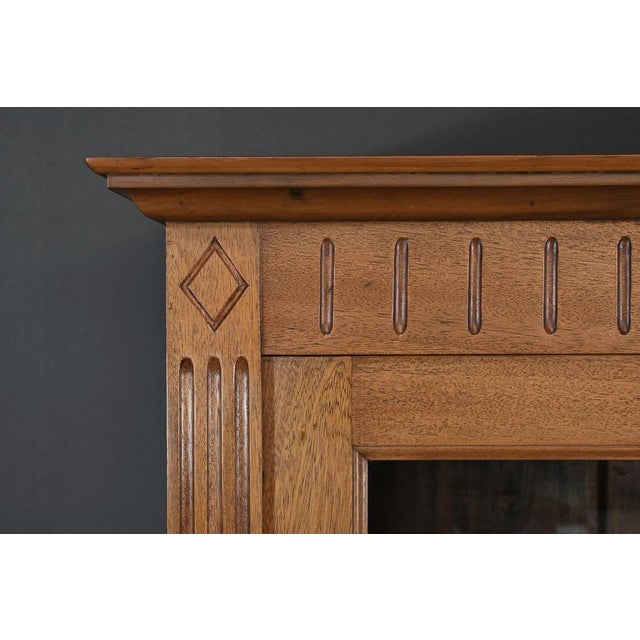 Small Louis XVI Style Mahogany Glass Bookcase, 1930s For Sale - Image 5 of 16