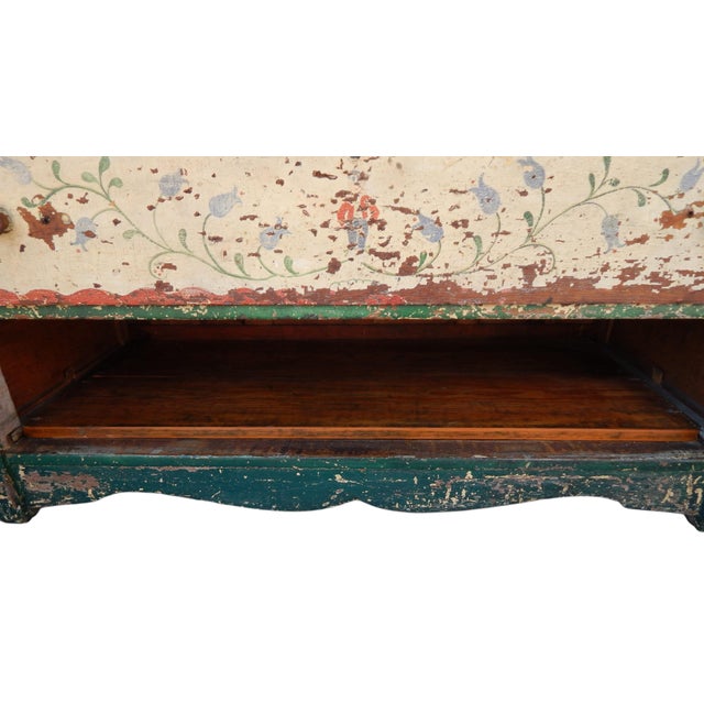 Wood Mid 1800's Pennsylvania Dutch Hand Painted Dresser For Sale - Image 7 of 11