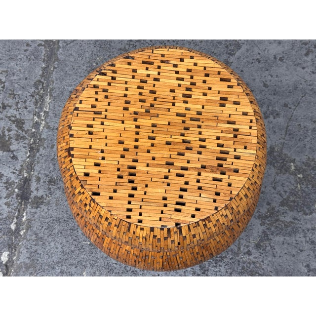 2010s The Portland Furniture the Mushroom Teak End Table For Sale - Image 5 of 12