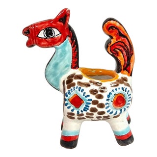 Vintage De Simone Italian Ceramic Horse Figurine Planter - Mid Century Pottery For Sale