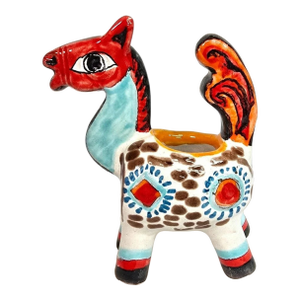 Vintage De Simone Italian Ceramic Horse Figurine Planter - Mid Century Pottery