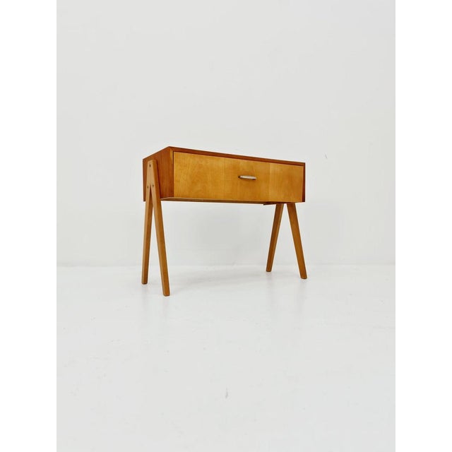 Mid-Century German Beech Side Table, 1950s For Sale - Image 11 of 11