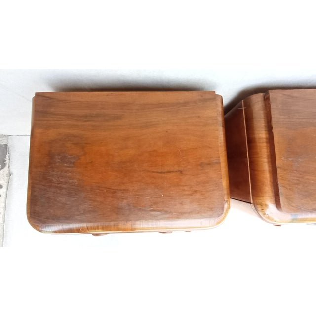 Art Deco Bedside Tables by Jindrich Halabala for Up Závody, 1930s, Set of 2 For Sale - Image 6 of 16