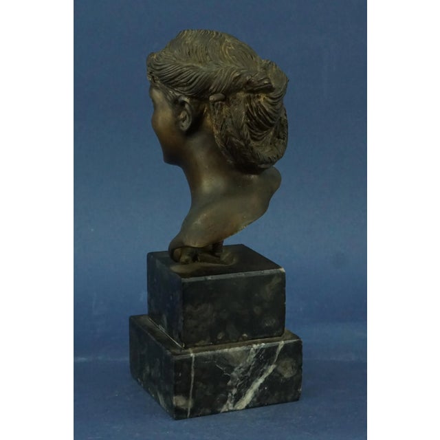 20th Century Bronze Bust Sculpture of Girl with a Laugh by Vincenzo Gemito, Italy For Sale - Image 4 of 18