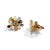 White Bochic "Orient" Vintage Retro Multi Gem Burst Earrings Set 18K Gold & Silver For Sale - Image 8 of 18