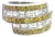 Diamond Gold Bypass Ring Yellow & White 18k 5 Row Design Band For Sale