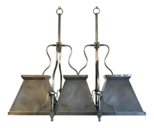 Myran Allan Luxury Lighting Modern Pewter Finished Bronze Billiard Light