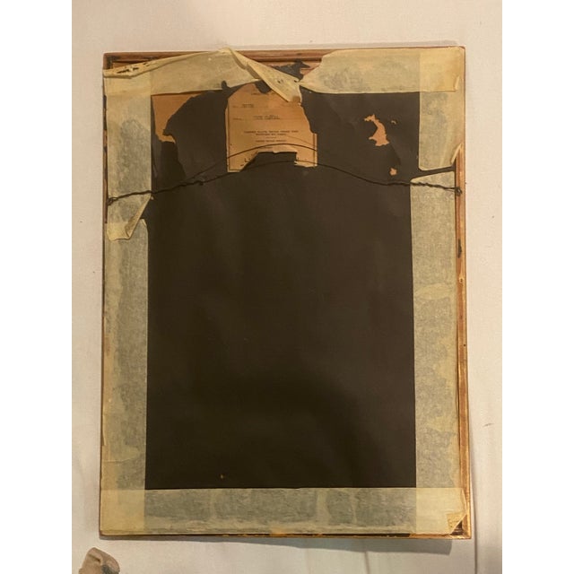 Printmaking Materials Antique French Canal Landscape Etching Signed F. Roth, Framed For Sale - Image 7 of 12