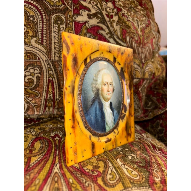 Bakelite Frame W Lithograph of George Washington For Sale - Image 4 of 12