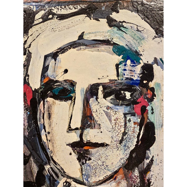 Harold Frank (1921–1995) – Abstract Portrait – Oil Painting For Sale - Image 9 of 10