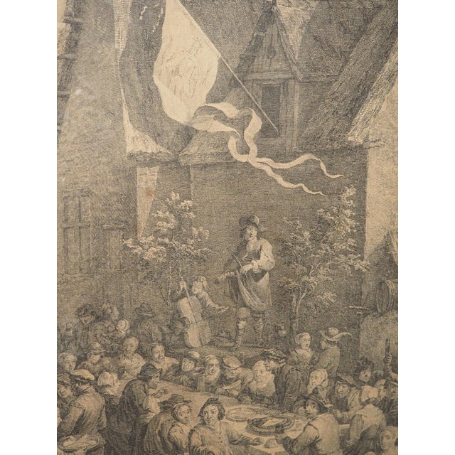 La 3ème Fête Flamande 18th Century Lithograph by Jacques-Philippe Le Bas For Sale - Image 10 of 18