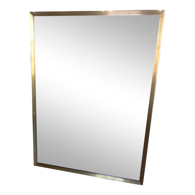Restoration Hardware Antiqued Brass Metal Beveled Mirror Chairish