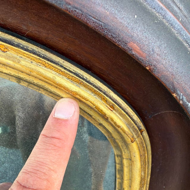 A Very Nice Antique Walnut Victorian Wall Mirror, Circa 1860s For Sale - Image 10 of 18