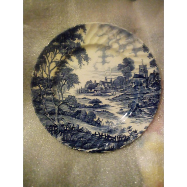 1950s Vintage Late 1950s Genuine Hand Engraving Rigeway Ironstone, Staffordshire, England, 48 Piece Set Serving Dishes. For Sale - Image 5 of 12